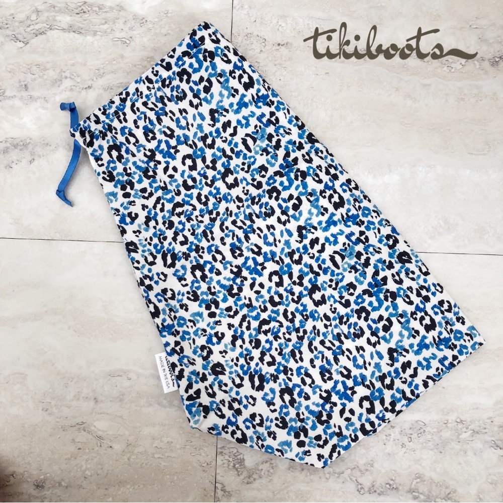 BOOT BAG Cowgirl Boots Western Dust Bag Storage Purse Closet Cowboy Blue Leopard